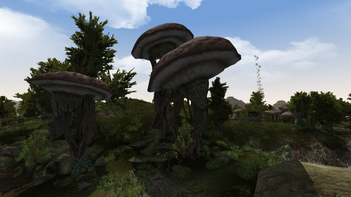 Screenshot of OpenMW, modded extensively